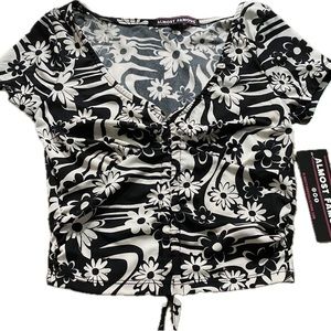 Y2K Black and White top